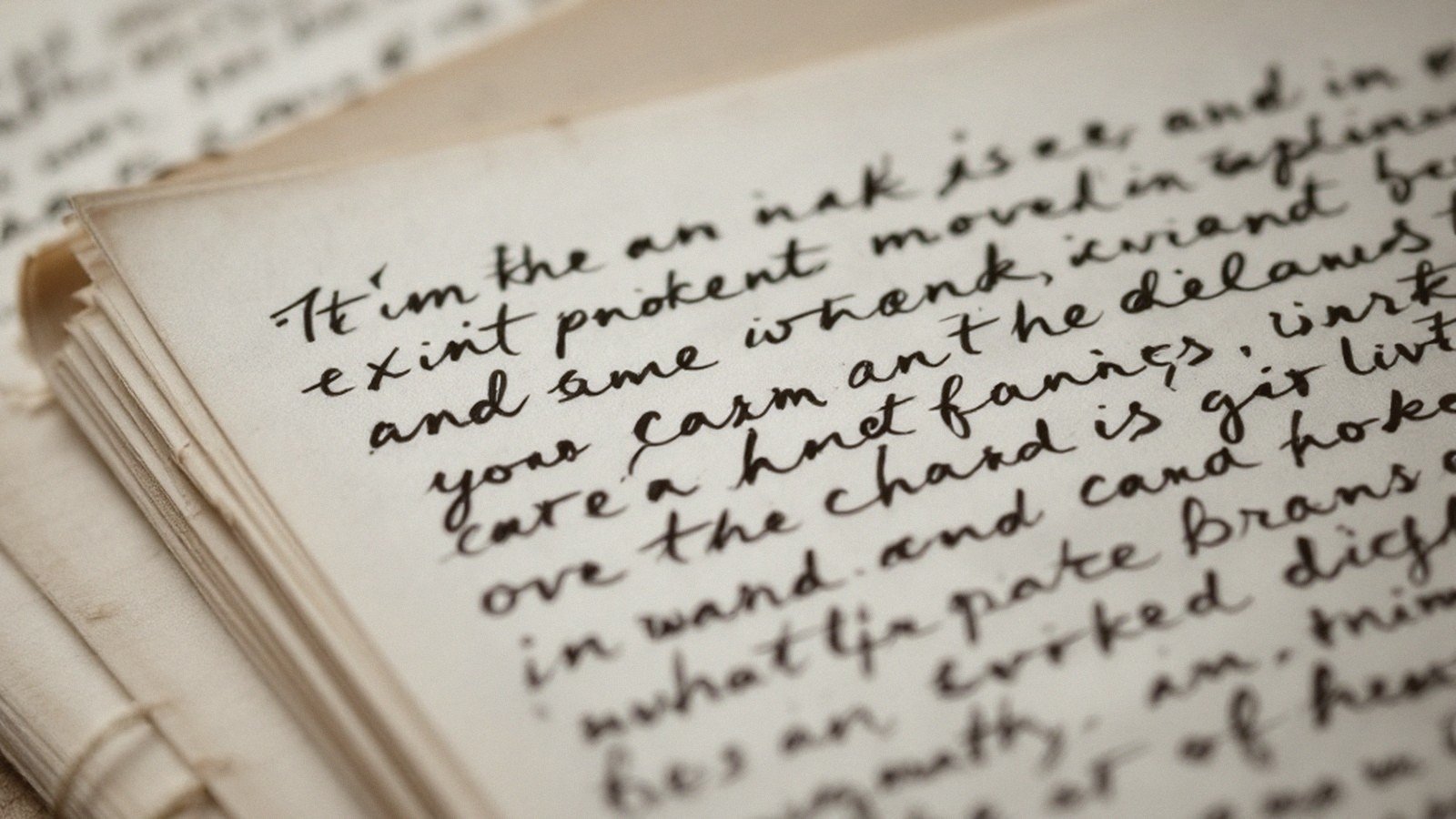 A close photograph of handwritten index cards or a notebook